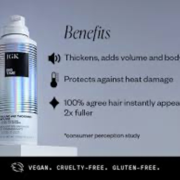 IGK BIG TIME VOLUME MOUSSE VOLUME + THICKENING MOUSSE - Picture 6 of 6